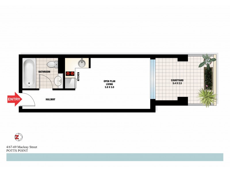 4/67-69 Macleay Street, Potts Point NSW 2011 Floorplan