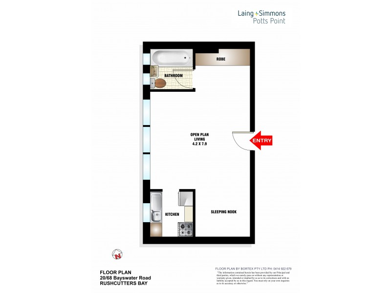 20/68 Bayswater Road, Rushcutters Bay NSW 2011 Floorplan
