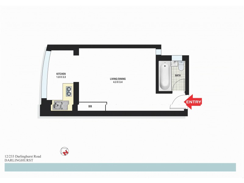 12/233 Darlinghurst Road, Darlinghurst NSW 2010 Floorplan