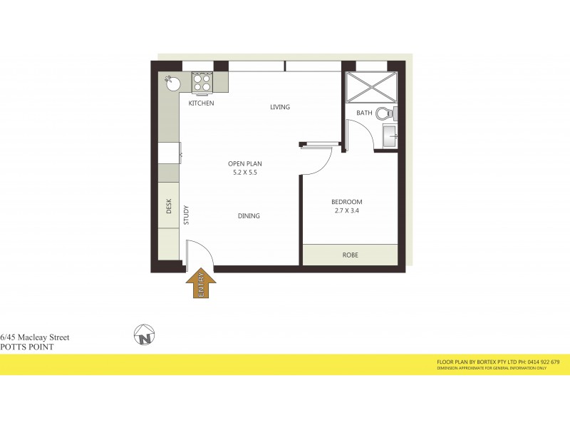 6/45 Macleay Street, Potts Point NSW 2011 Floorplan