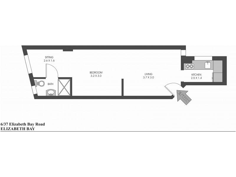 6/37 Elizabeth Bay Road, Elizabeth Bay NSW 2011 Floorplan
