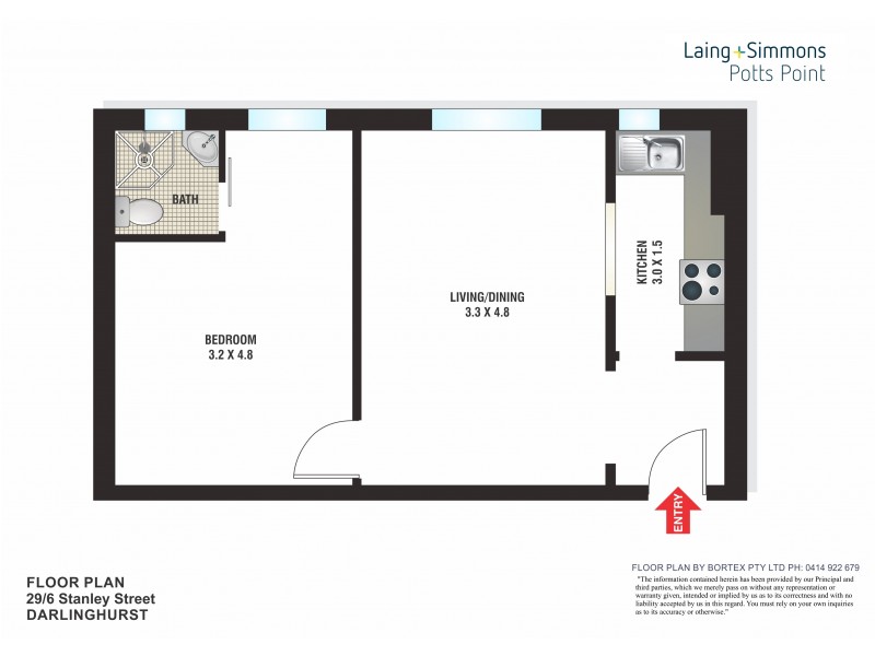 29/6 Stanley Street, Darlinghurst NSW 2010 Floorplan