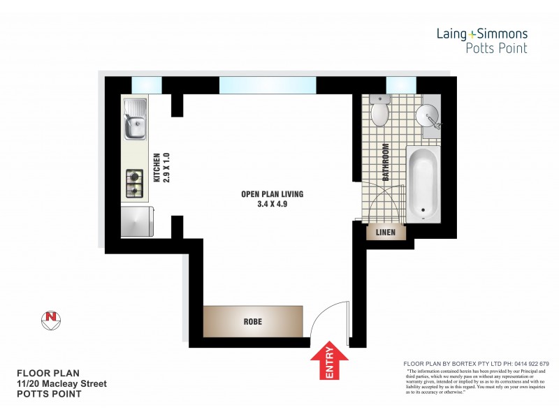 11/20 Macleay Street, Potts Point NSW 2011 Floorplan