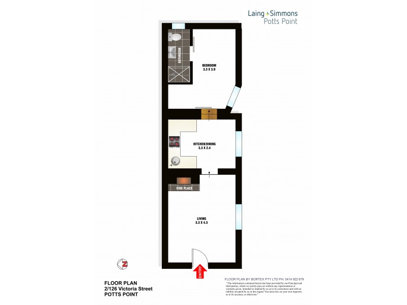 2/126 Victoria Street, Potts Point NSW 2011 Floorplan