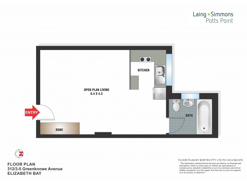 312/3-5 Greenknowe Avenue, Potts Point NSW 2011 Floorplan