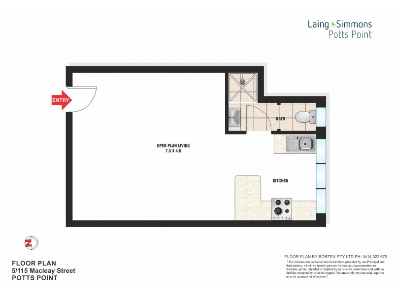 5/115 Macleay Street, Potts Point NSW 2011 Floorplan