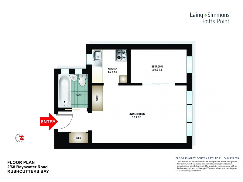 2/68 Bayswater Road, Rushcutters Bay NSW 2011 Laing+Simmons Potts