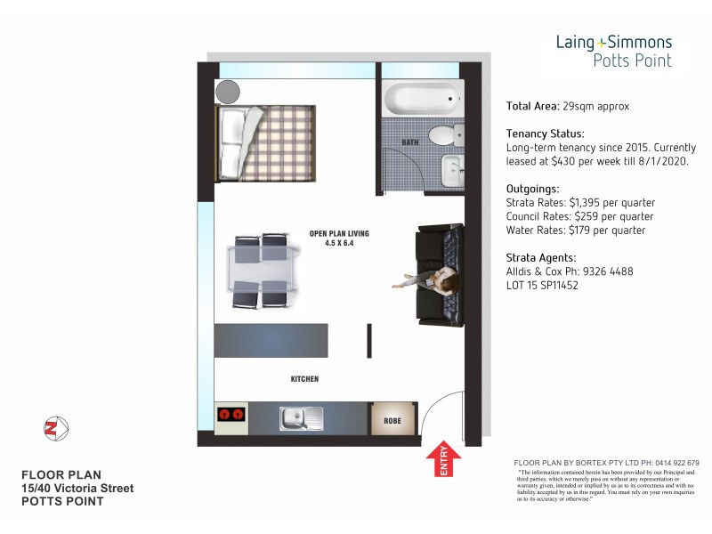 15/40 Victoria Street, Potts Point NSW 2011 Floorplan