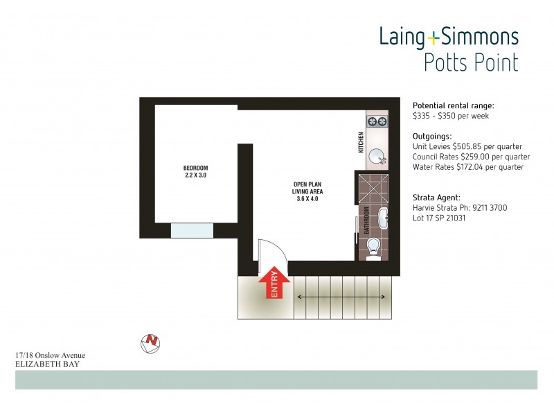 17/18 Onslow Avenue, Elizabeth Bay NSW 2011 Floorplan