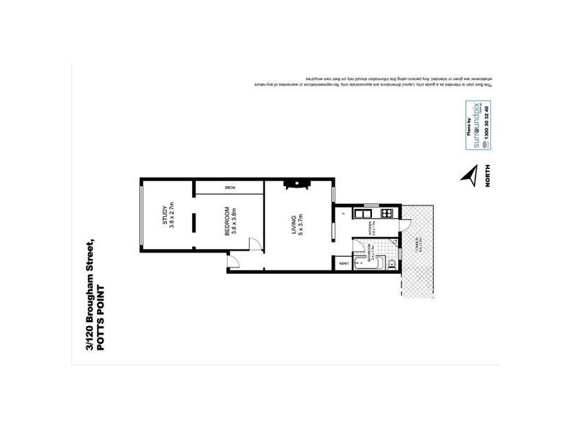 3/120 Brougham Street, Potts Point NSW 2011 Floorplan