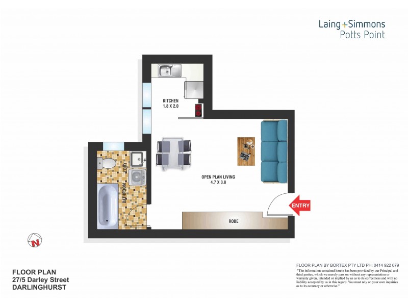 27/3-5 Darley Street, Darlinghurst NSW 2010 Floorplan
