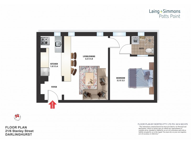 21/6 Stanley Street, Darlinghurst NSW 2010 Floorplan