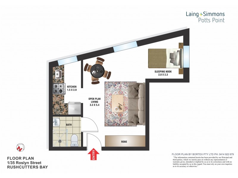 1/35 Roslyn Street, Potts Point NSW 2011 Floorplan