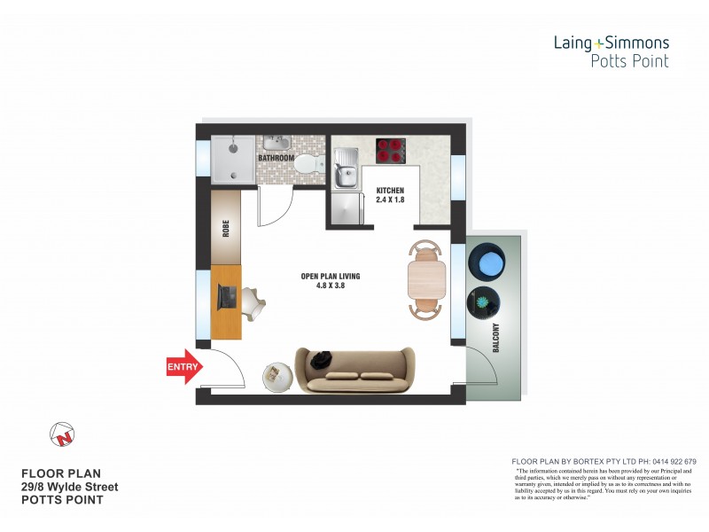 29/8 Wylde Street, Potts Point NSW 2011 Floorplan