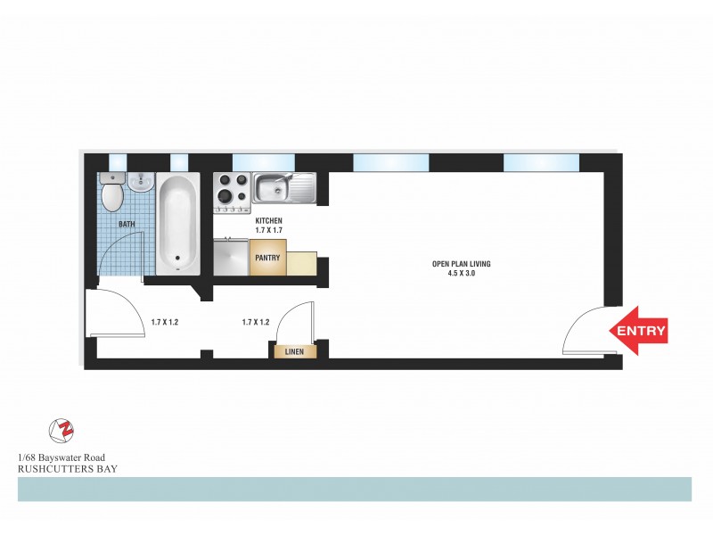 1/68 Bayswater Road, Rushcutters Bay NSW 2011 Floorplan