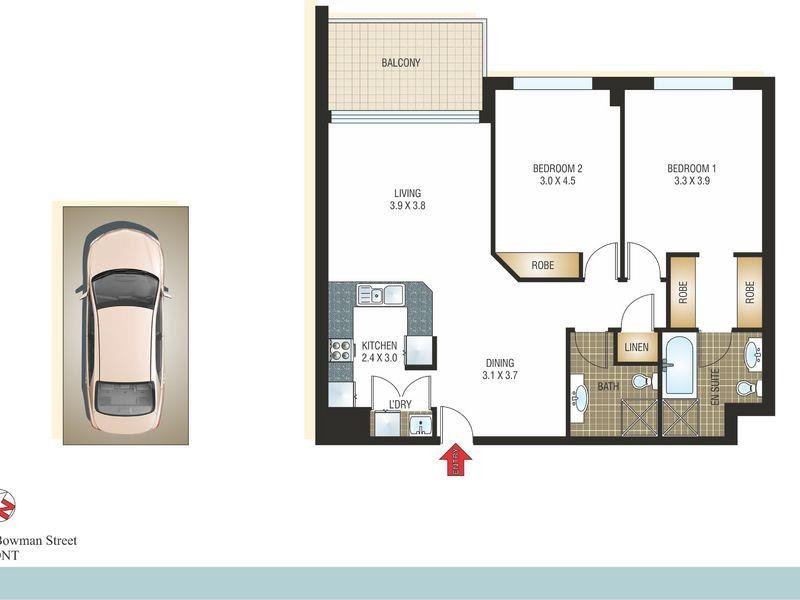 511/66 Bowman Street, Pyrmont NSW 2009 Floorplan