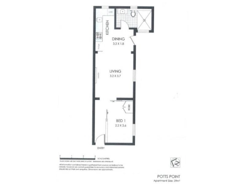 3/108 Victoria Street, Potts Point NSW 2011 Floorplan