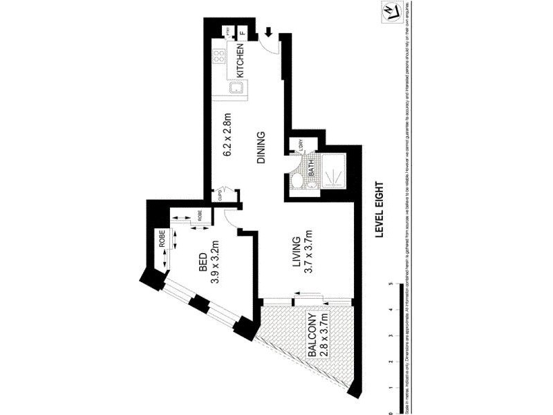 808/8 Glen Street, Milsons Point NSW 2061 Floorplan
