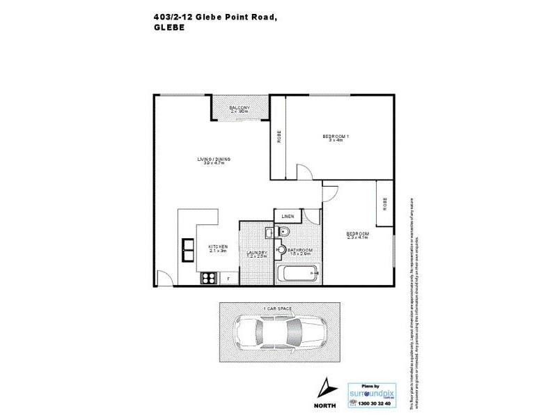 403/2-12 Glebe Point Road, Glebe NSW 2037 Floorplan