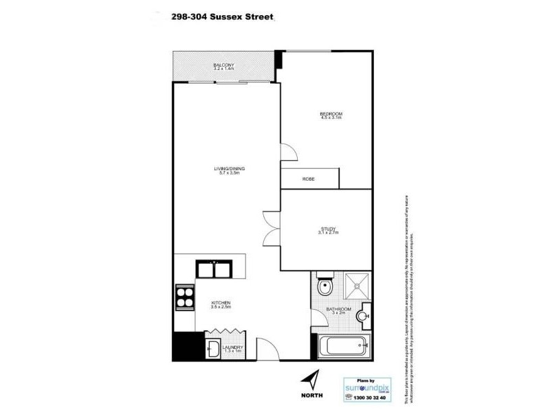 184/298 Sussex Street, Sydney NSW 2000 Floorplan