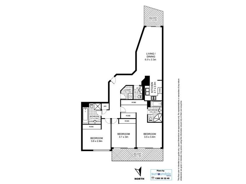 128/361 Kent Street, Sydney NSW 2000 Floorplan