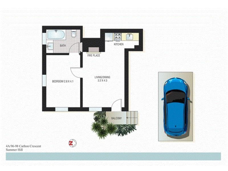 4A/96-98 Carlton Crescent, Summer Hill NSW 2130 Floorplan