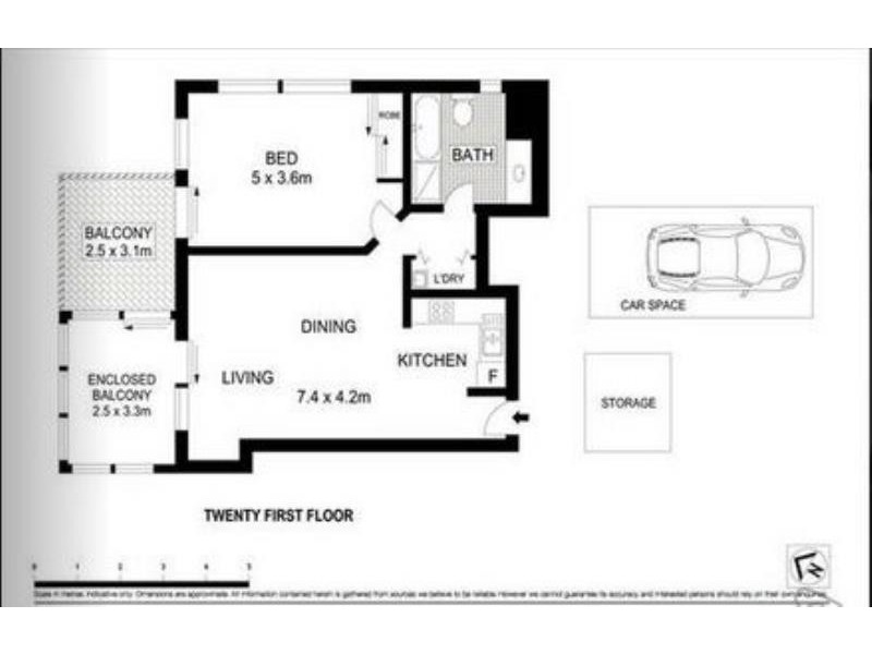 2113/91 Liverpool Street, Sydney NSW 2000 Floorplan