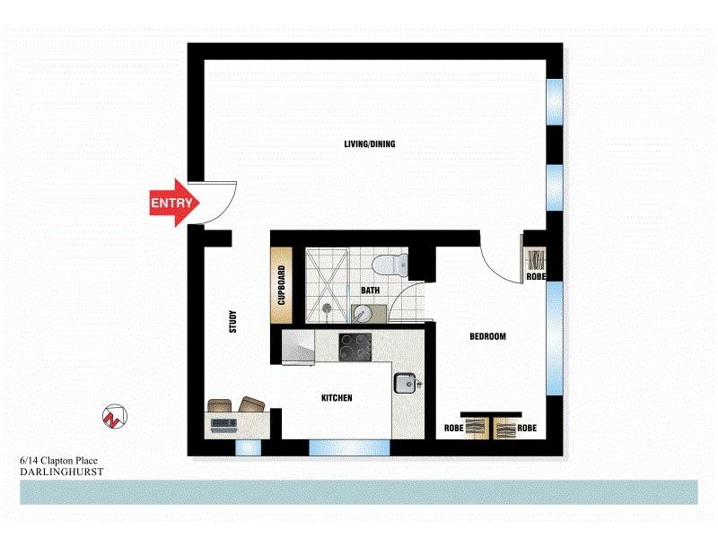 6/14 Clapton Place, Darlinghurst NSW 2010 Floorplan