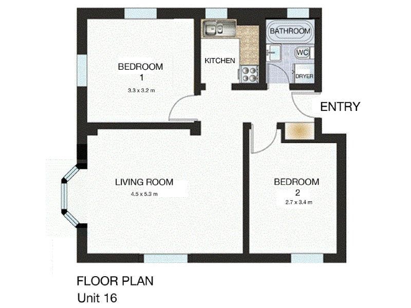 16/16 Kings Cross Road, Potts Point NSW 2011 Floorplan