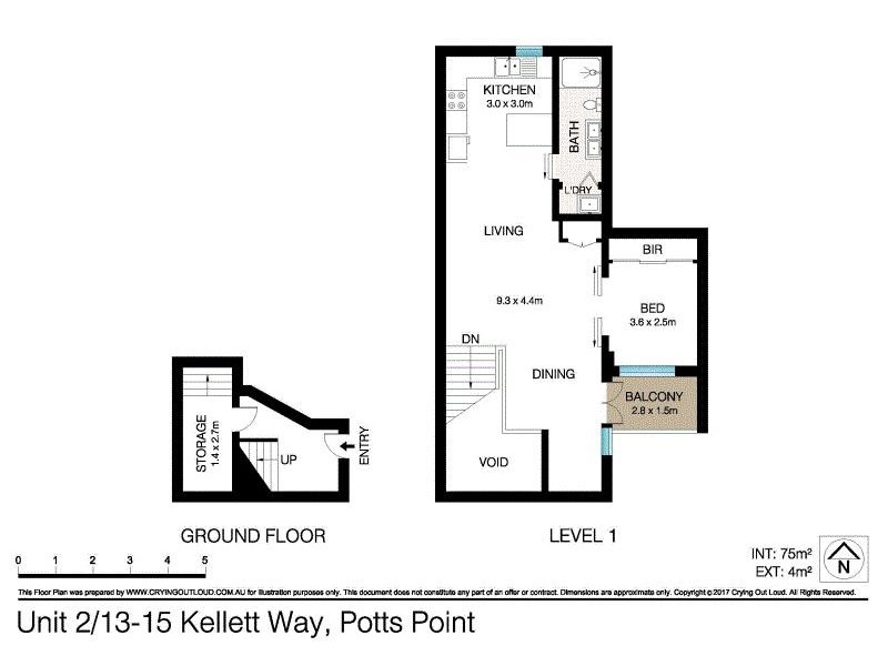 2/13-15 Kellett Way, Potts Point NSW 2011 Floorplan