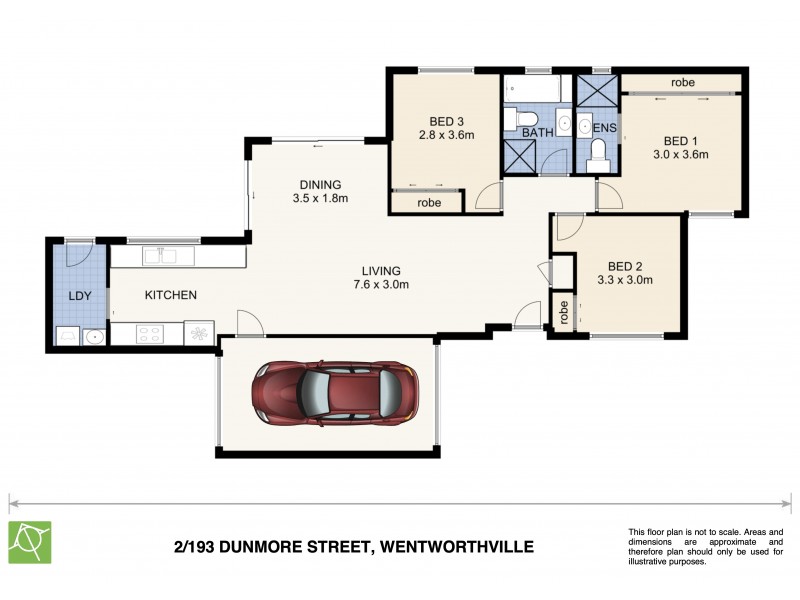 2/193  Dunmore Street, Wentworthville NSW 2145 Floorplan
