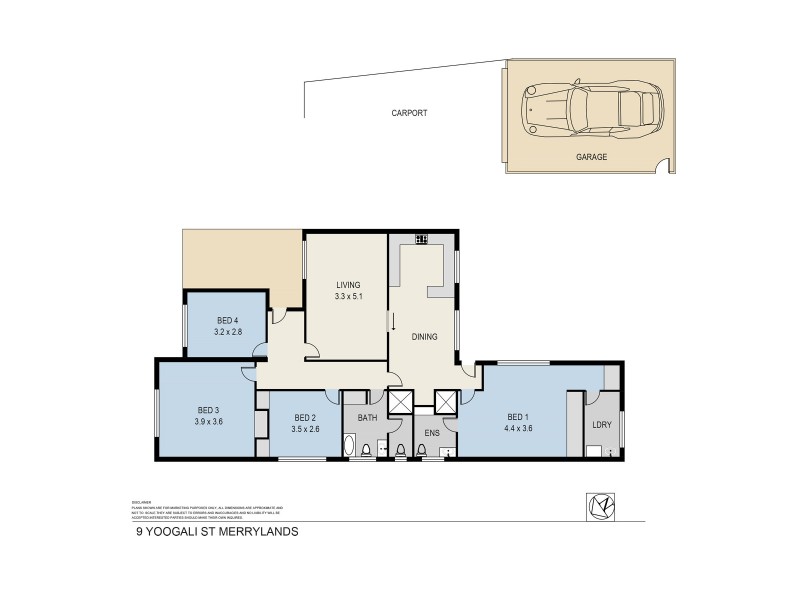 9 Yoogali Street, Merrylands NSW 2160 Floorplan
