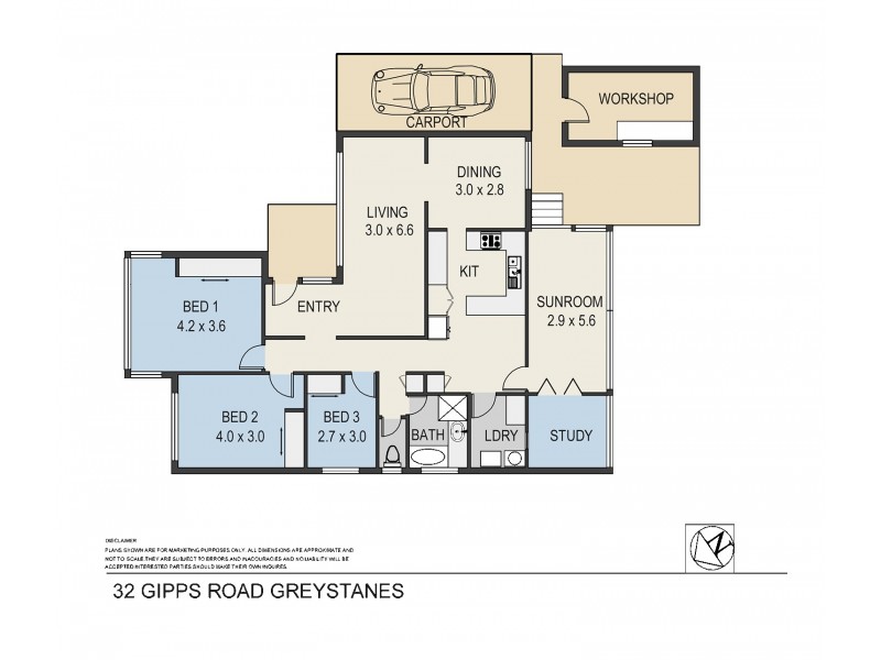 32 Gipps Road, Greystanes NSW 2145 Floorplan