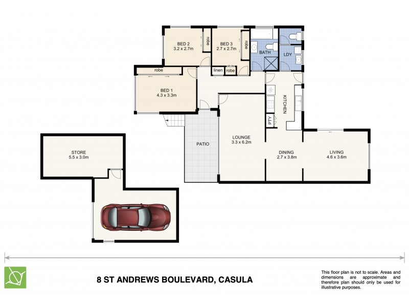 8 St Andrews Boulevard, Casula NSW 2170 Floorplan