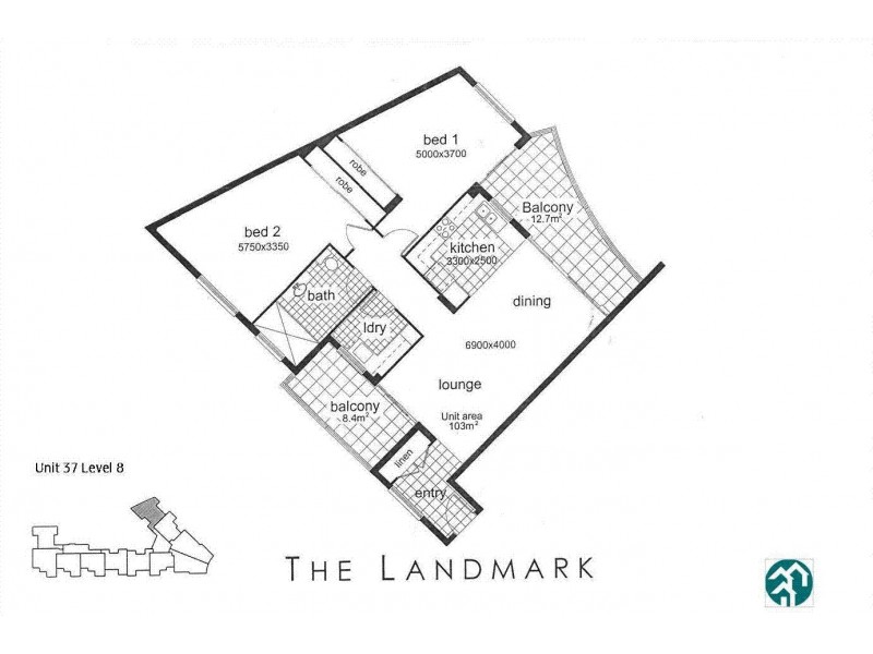 37/313 Crown Street, Wollongong NSW 2500 Floorplan