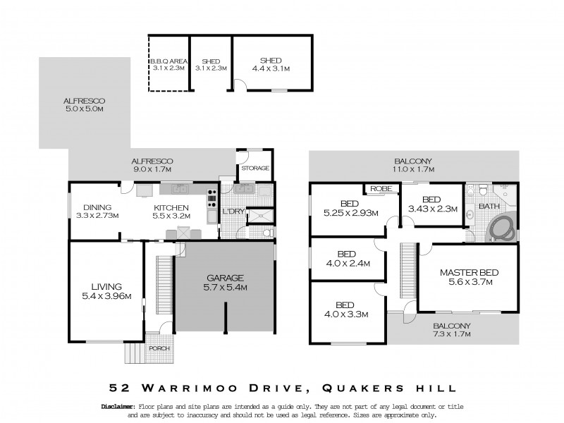 52 Warrimoo Drive, Quakers Hill NSW 2763 Floorplan