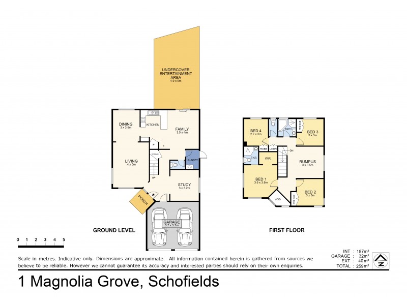 1 Magnolia Grove, Schofields NSW 2762 Floorplan