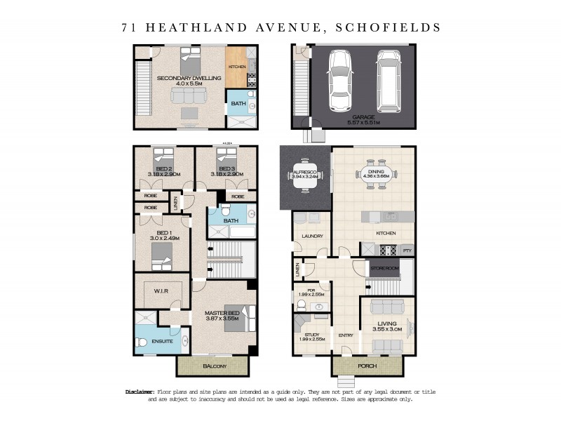71 + 71A Heathland Avenue, Schofields NSW 2762 Floorplan