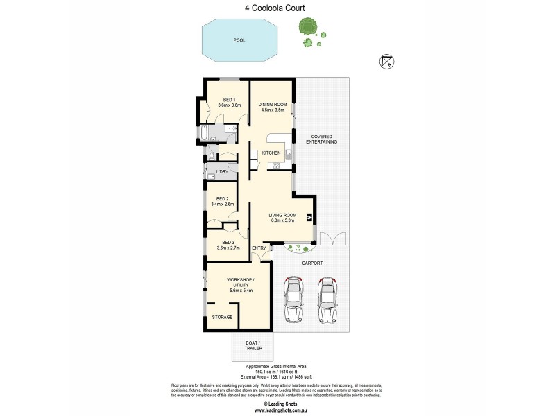 4 Cooloola Court, Everton Hills QLD 4053 Floorplan