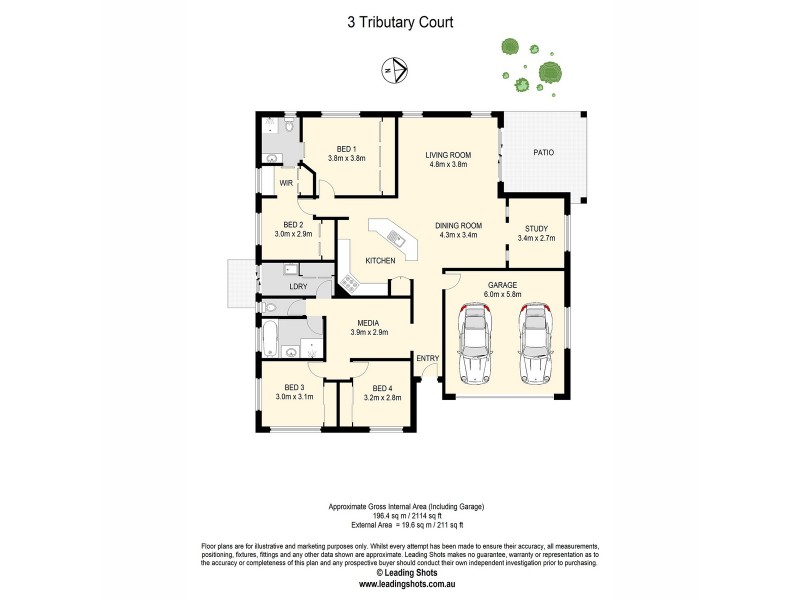 3 Tributary Court, Eatons Hill QLD 4037 Floorplan
