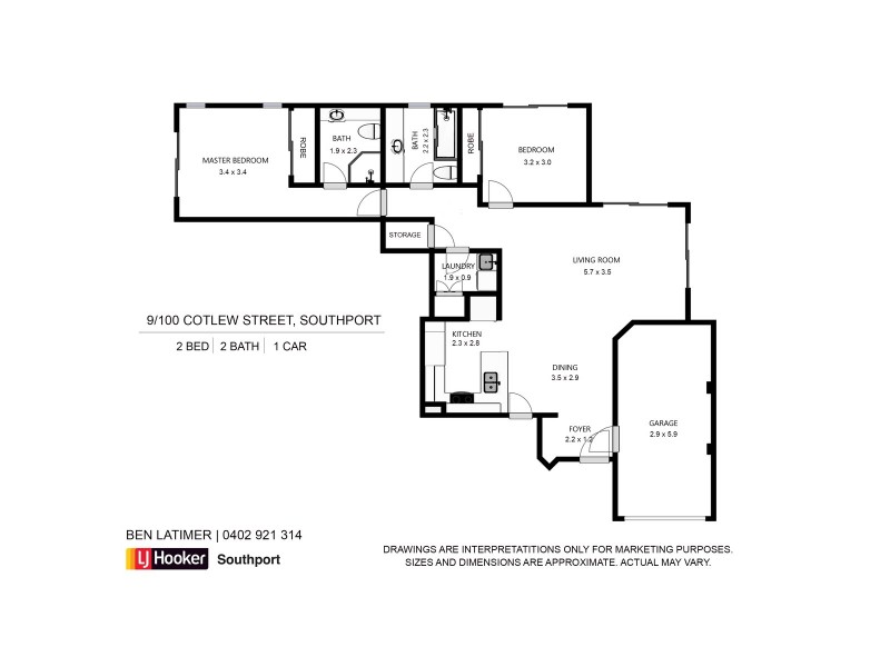 9 Parkview/100 Cotlew Street East, Southport QLD 4215 Floorplan