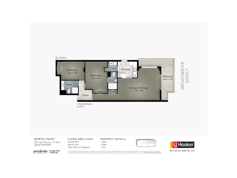 201/65 Bauer Street, Southport QLD 4215 Floorplan