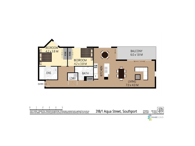 318/1-3 Aqua Street, Southport QLD 4215 Floorplan