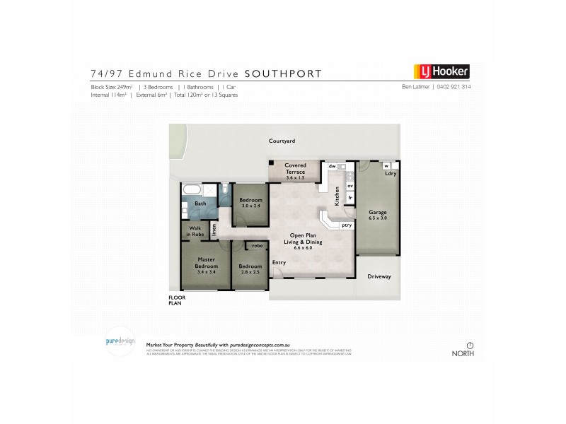 74/97-111 Edmund Rice Drive, Southport QLD 4215 Floorplan