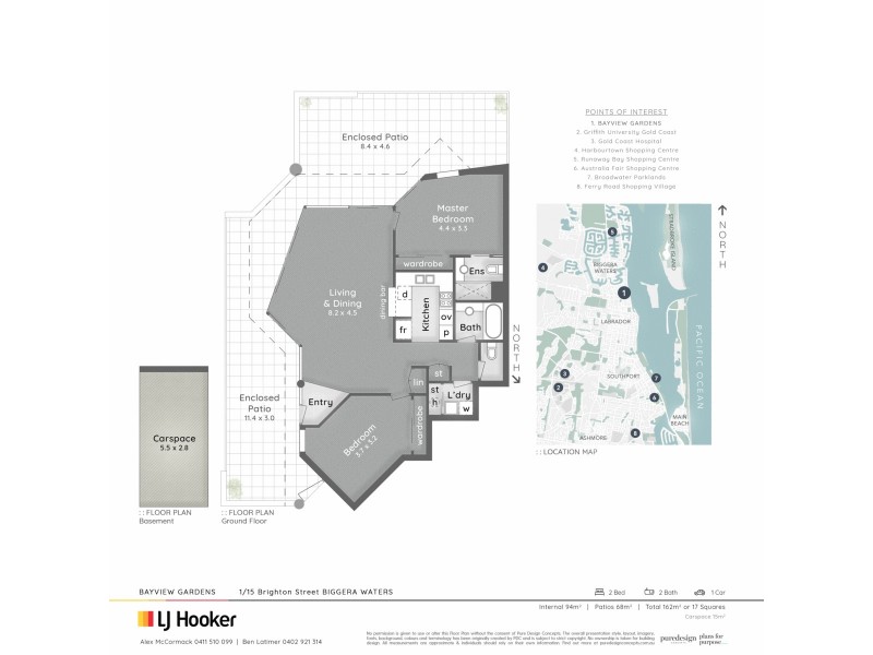1/15 Brighton Street, Biggera Waters QLD 4216 Floorplan