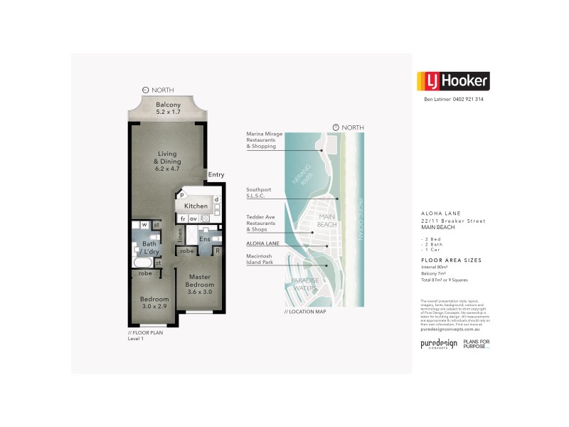 22/11 Breaker Street, Main Beach QLD 4217 Floorplan