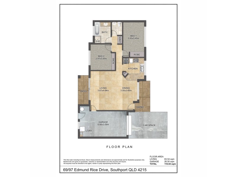 69/97 Edmund Rice, Southport QLD 4215 Floorplan