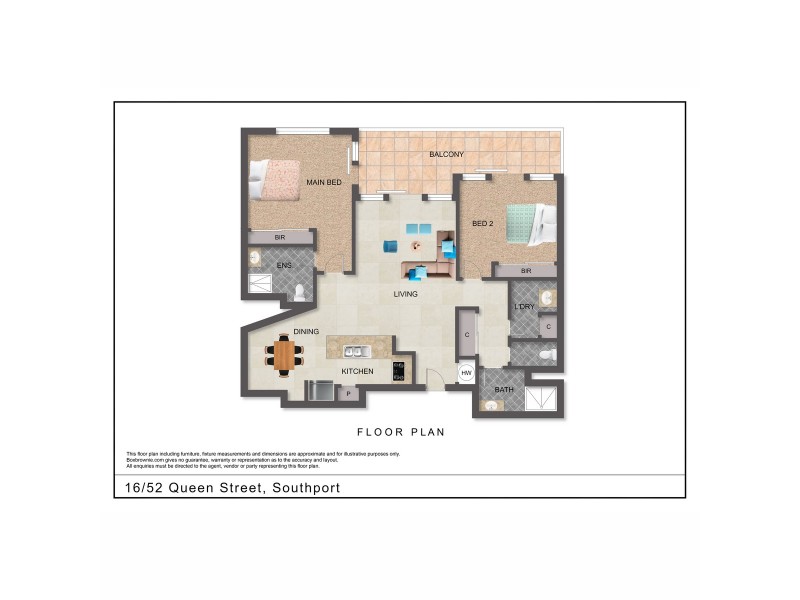 16/52 Queen Street, Southport QLD 4215 Floorplan