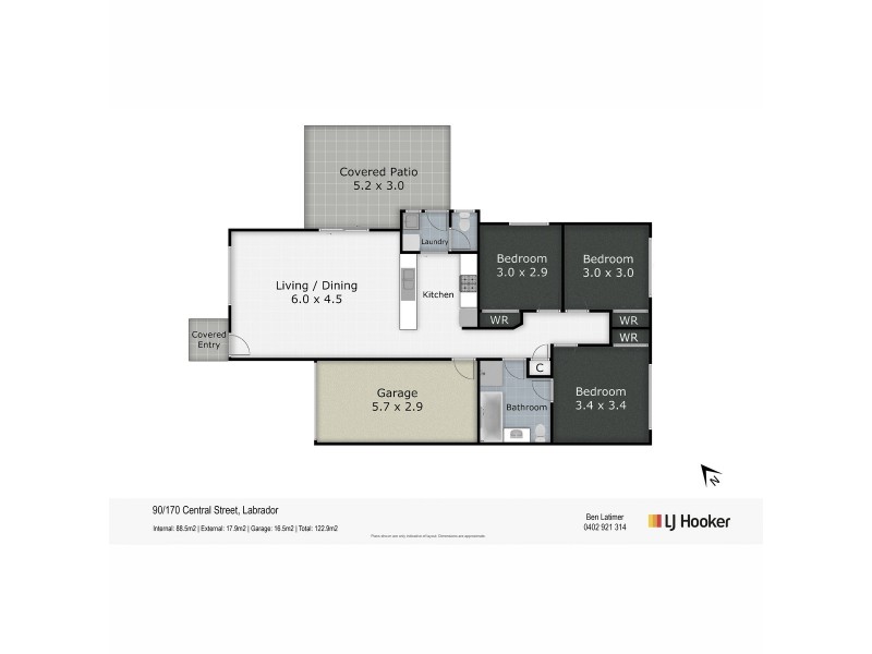 90/170 Central Street, Labrador QLD 4215 Floorplan