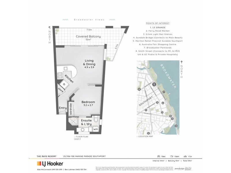 25/106-108 Marine Parade, Southport QLD 4215 Floorplan